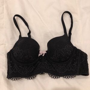 Black Lace Corset Bra - Victoria Secret